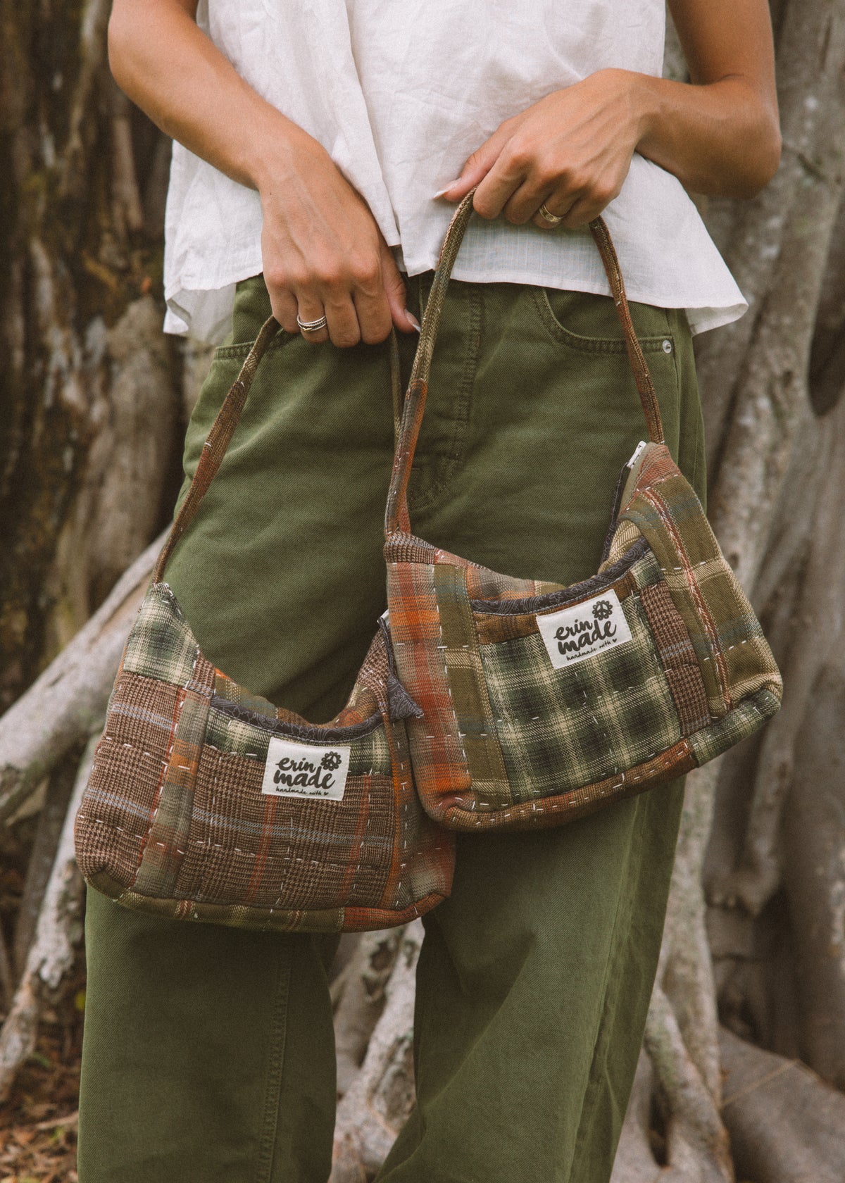 Evergreen Plaid Shoulder Bag