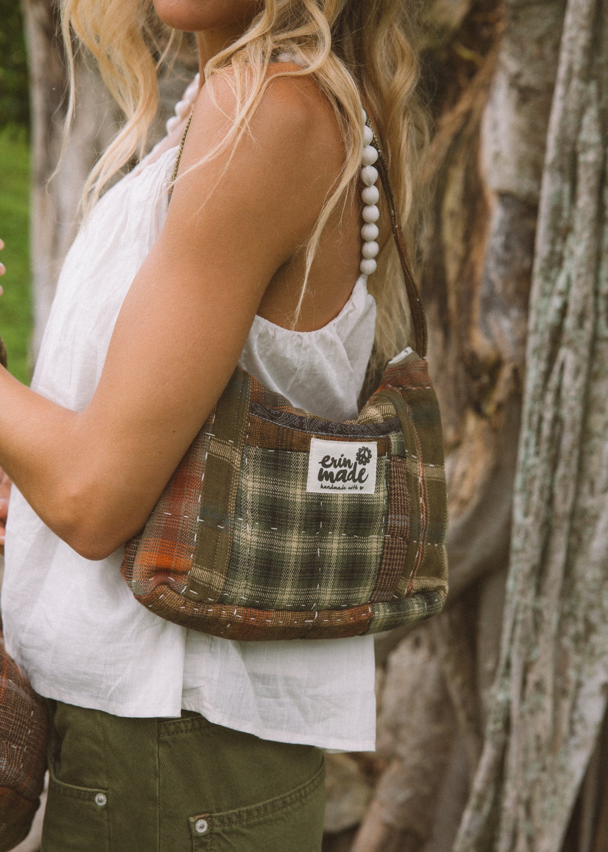 Evergreen Plaid Shoulder Bag