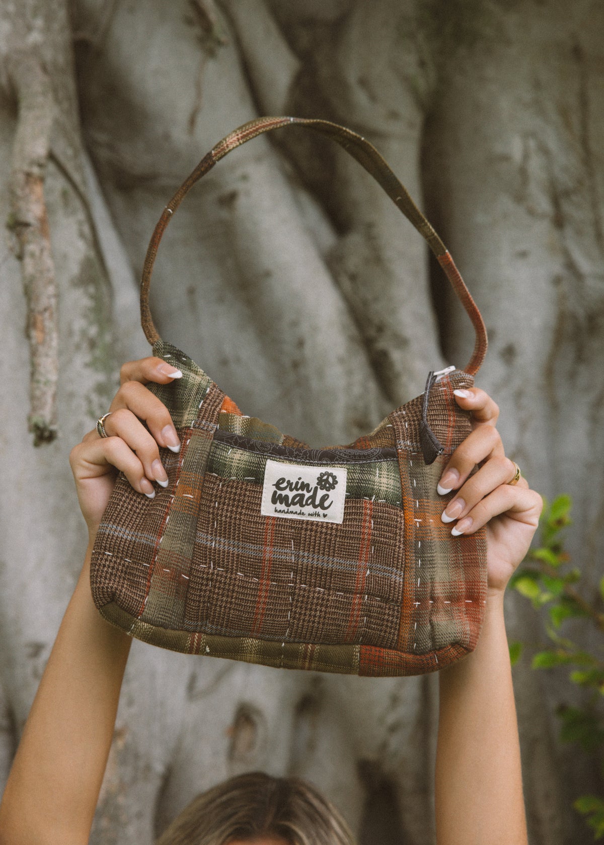Evergreen Plaid Shoulder Bag