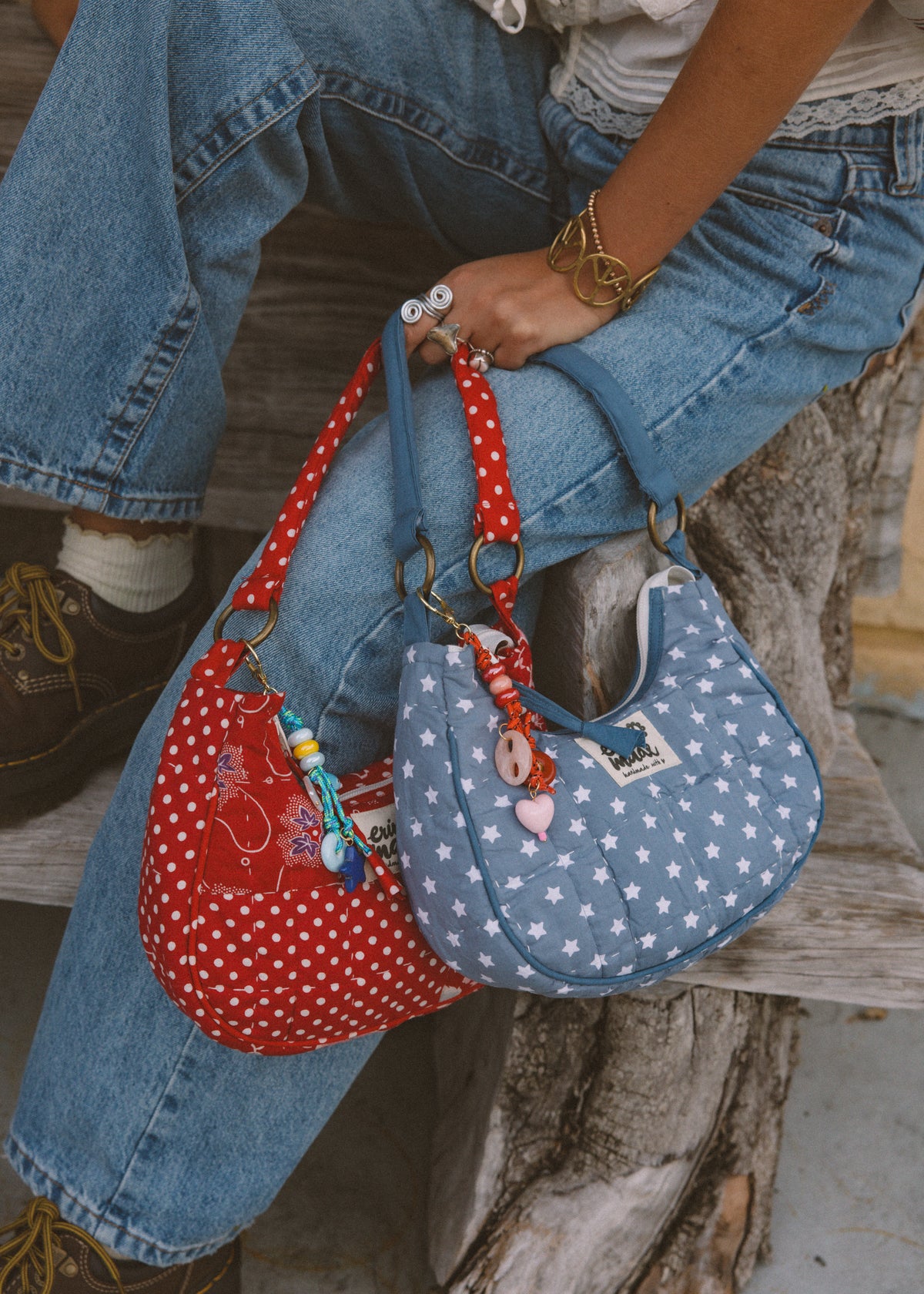 Kennedy Polka + Baby Blue Charm