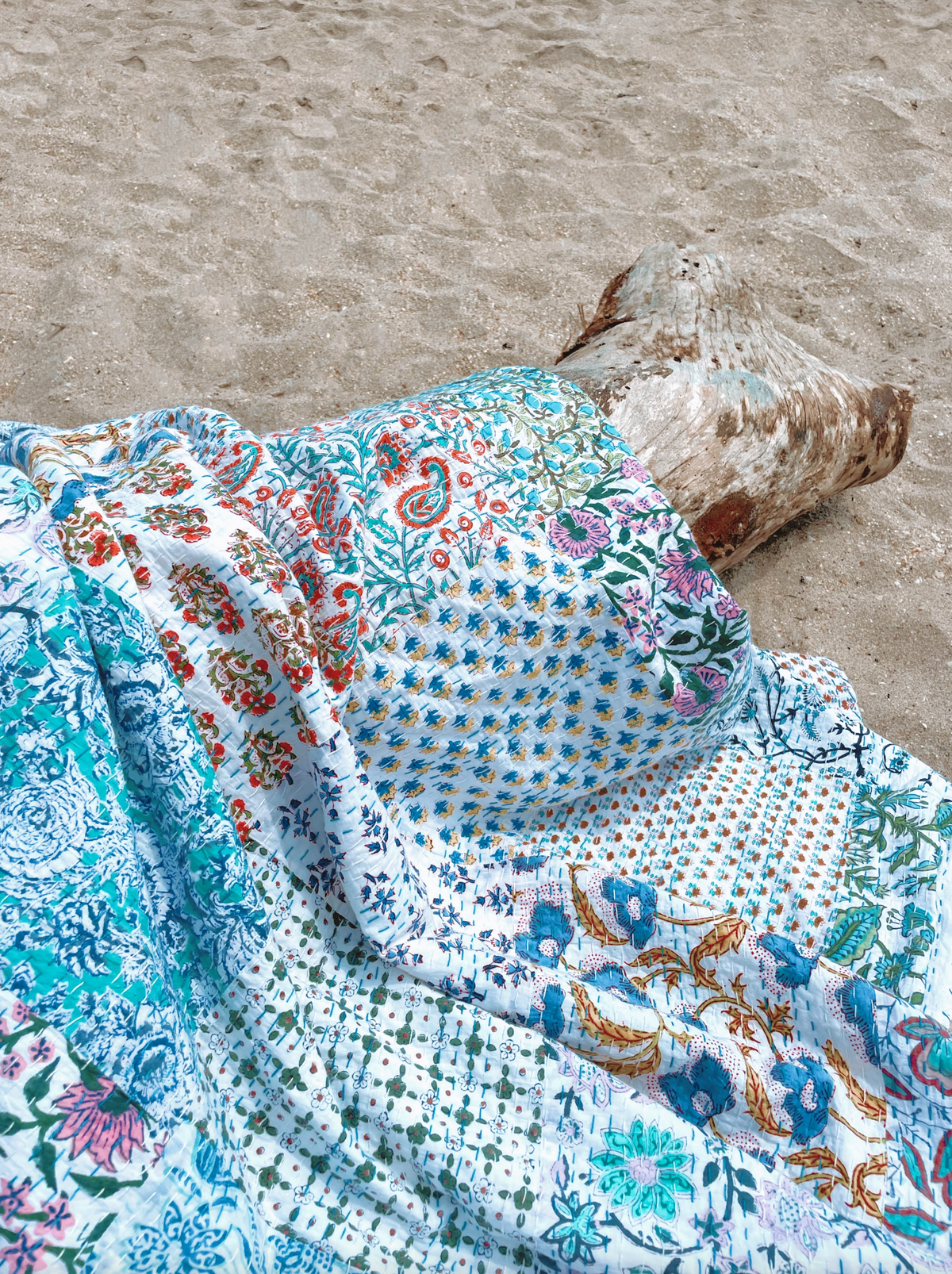 Neutral Patchwork Quilt - Erin Made