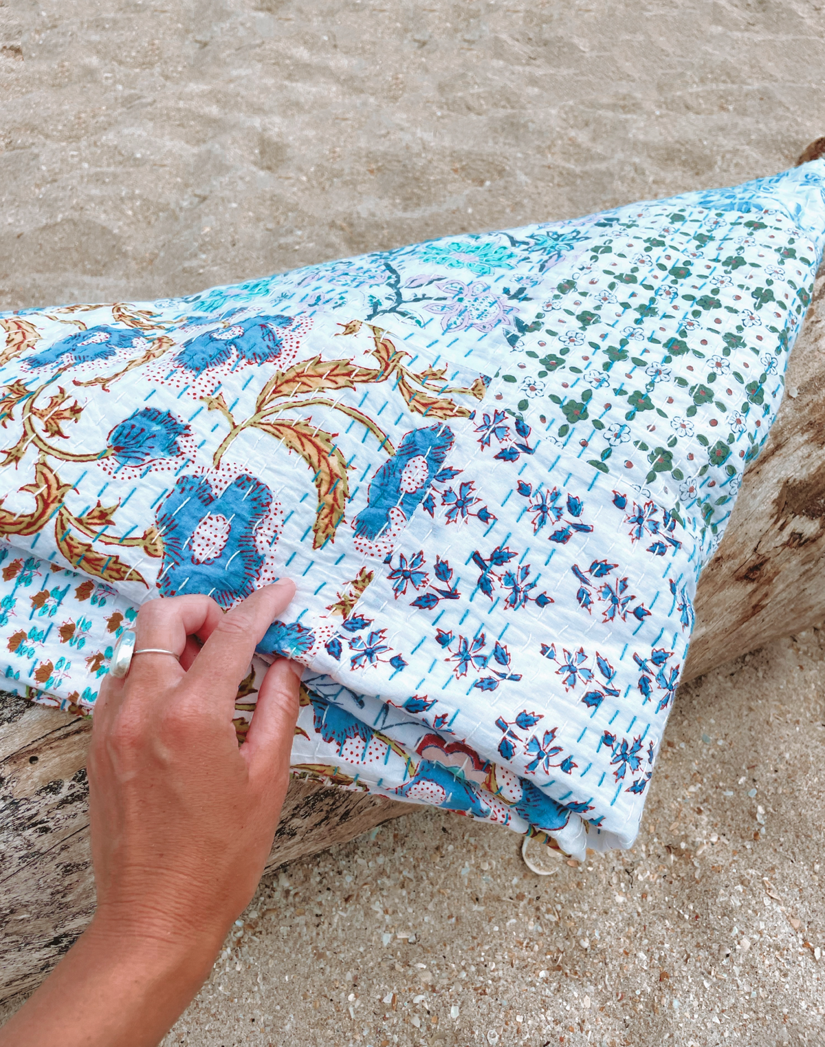 Neutral Patchwork Quilt - Erin Made